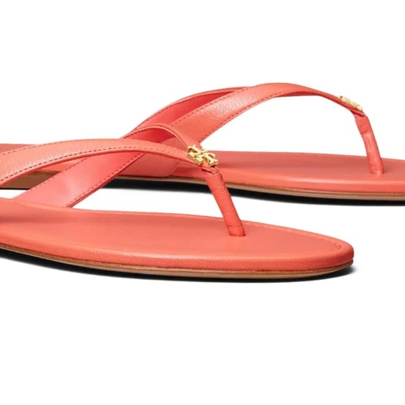 NIB TORY BURCH classic Flip-Flop sandals in Coral Crush